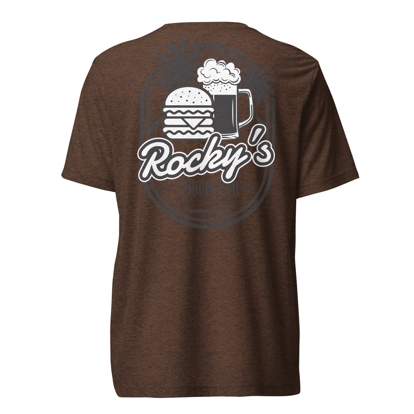 Rocky's Short Sleeve T-Shirt Burger & Brew Logo