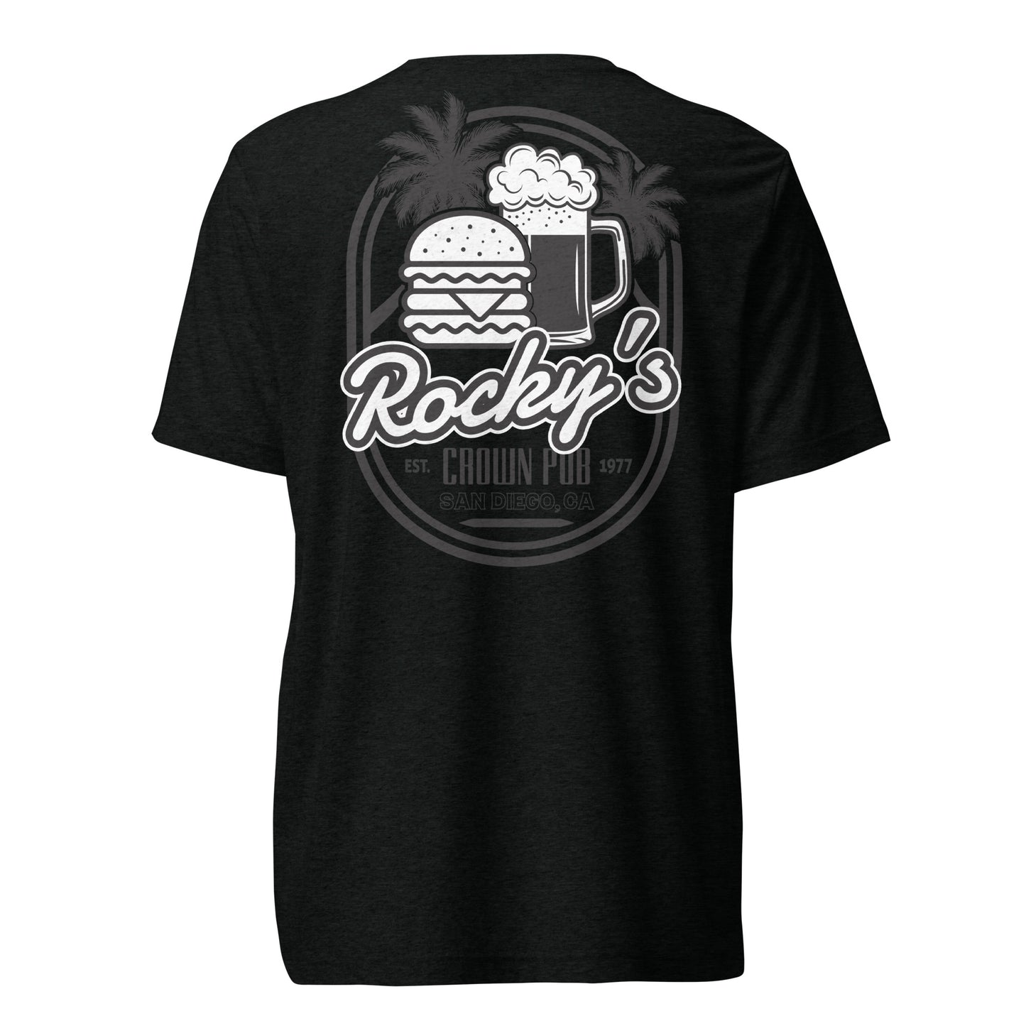 Rocky's Short Sleeve T-Shirt Burger & Brew Logo